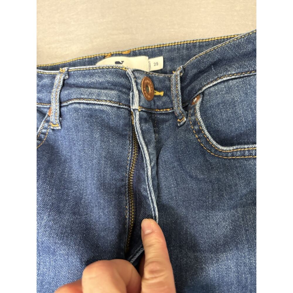 VINEYARD VINES Jamie Jeans Skinny Released Hem-Size 29 Dark Wash - Picture 8 of 11